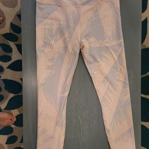 Fabletics Palm Patterned Leggings w/ Mesh Detail